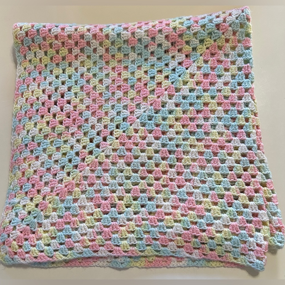 Handcrafted Colorful Crochet Baby Blanket